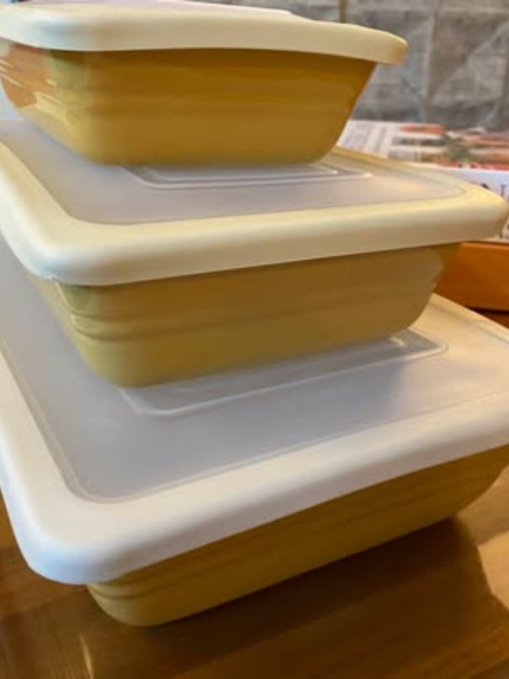 Sur la Table Yellow Stoneware Baking Dishes with Lids - Set of 3